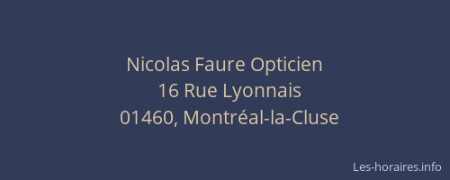 Nicolas Faure Opticien
