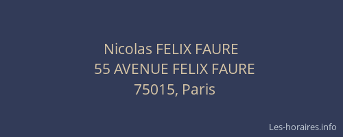 Nicolas FELIX FAURE