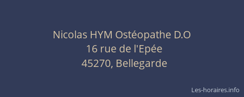 Nicolas HYM Ostéopathe D.O