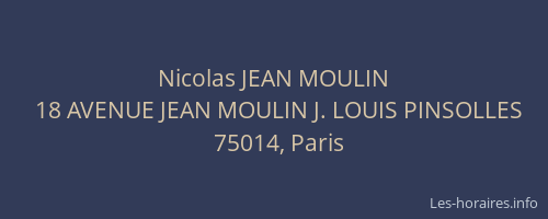 Nicolas JEAN MOULIN