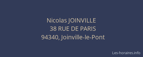 Nicolas JOINVILLE