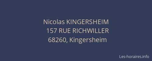 Nicolas KINGERSHEIM