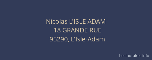 Nicolas L'ISLE ADAM