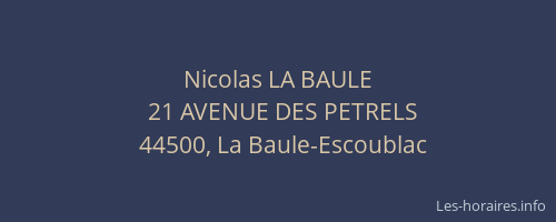 Nicolas LA BAULE