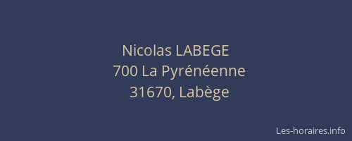 Nicolas LABEGE