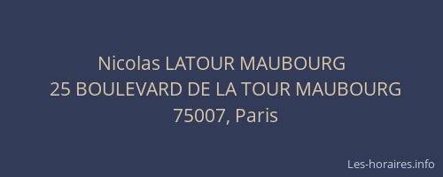 Nicolas LATOUR MAUBOURG