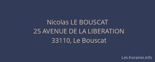 Nicolas LE BOUSCAT