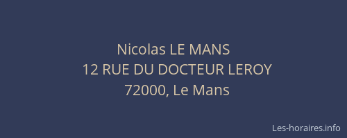 Nicolas LE MANS