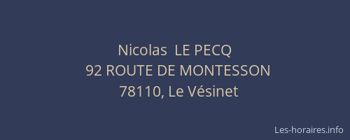 Nicolas  LE PECQ