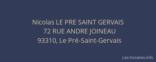 Nicolas LE PRE SAINT GERVAIS