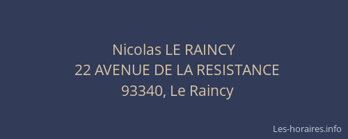 Nicolas LE RAINCY