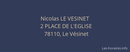 Nicolas LE VESINET