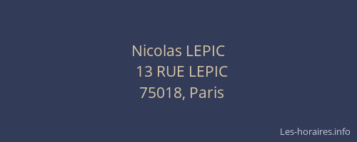 Nicolas LEPIC