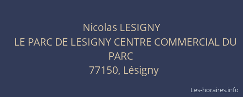 Nicolas LESIGNY