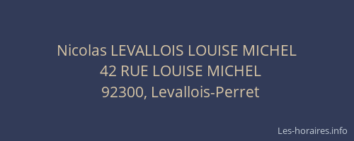 Nicolas LEVALLOIS LOUISE MICHEL