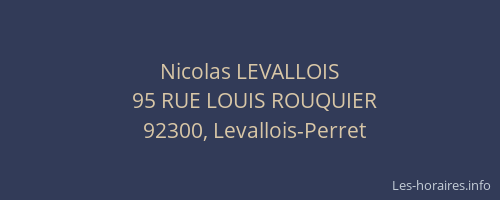 Nicolas LEVALLOIS