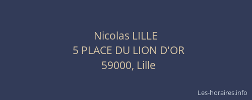 Nicolas LILLE