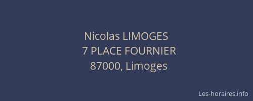 Nicolas LIMOGES