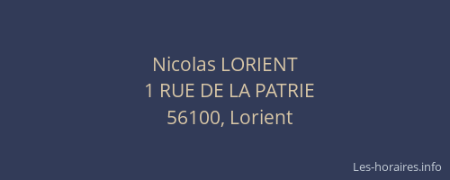 Nicolas LORIENT