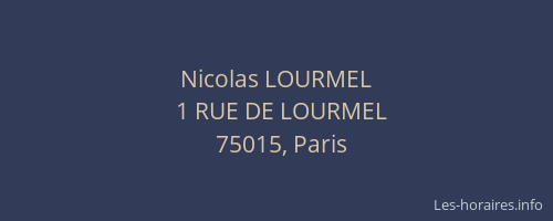 Nicolas LOURMEL
