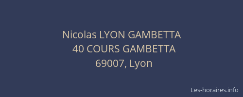 Nicolas LYON GAMBETTA