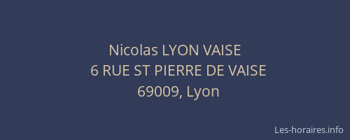 Nicolas LYON VAISE