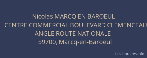 Nicolas MARCQ EN BAROEUL