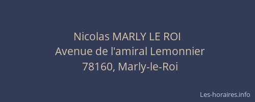 Nicolas MARLY LE ROI