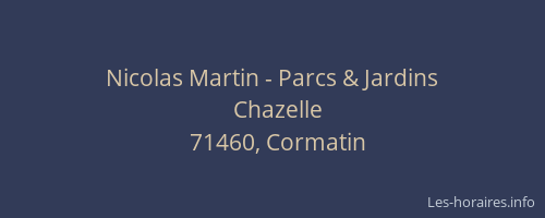 Nicolas Martin - Parcs & Jardins