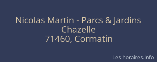 Nicolas Martin - Parcs & Jardins