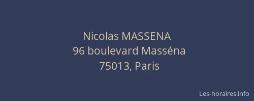 Nicolas MASSENA