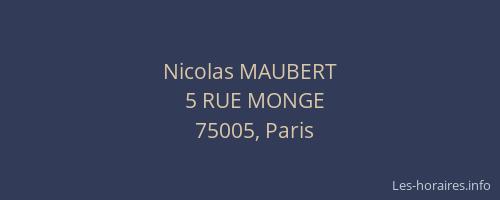 Nicolas MAUBERT