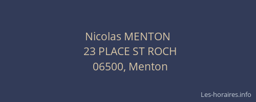 Nicolas MENTON
