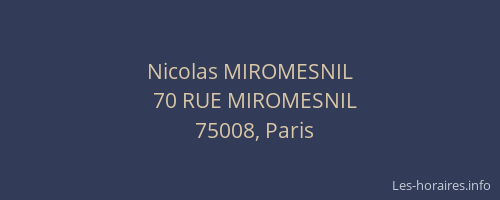 Nicolas MIROMESNIL