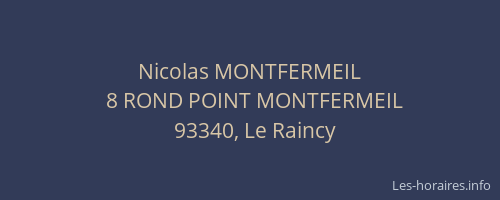 Nicolas MONTFERMEIL