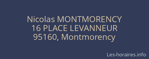 Nicolas MONTMORENCY