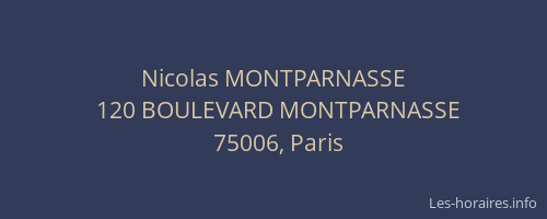 Nicolas MONTPARNASSE