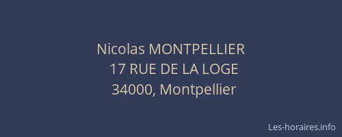 Nicolas MONTPELLIER