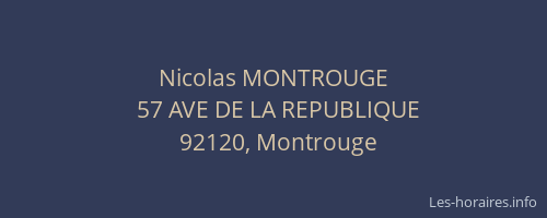 Nicolas MONTROUGE