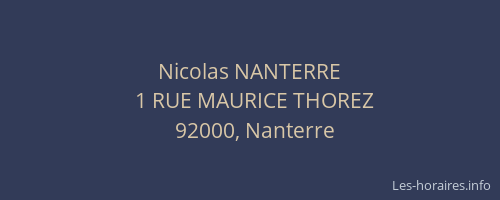 Nicolas NANTERRE