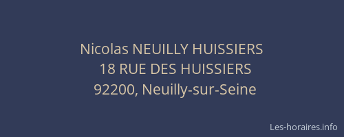 Nicolas NEUILLY HUISSIERS