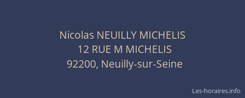 Nicolas NEUILLY MICHELIS