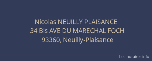 Nicolas NEUILLY PLAISANCE