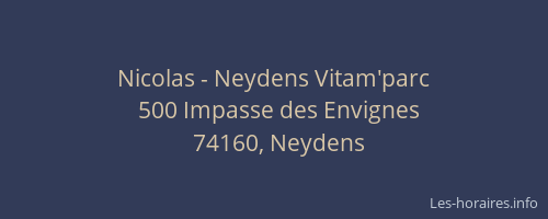Nicolas - Neydens Vitam'parc