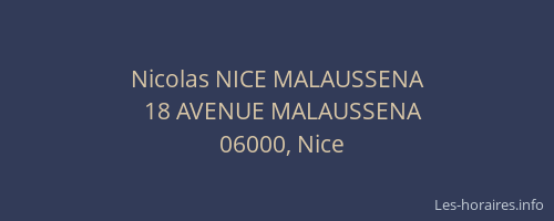 Nicolas NICE MALAUSSENA