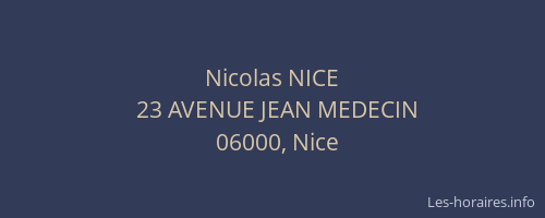 Nicolas NICE