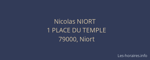 Nicolas NIORT