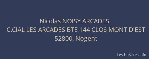 Nicolas NOISY ARCADES