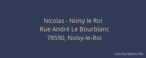 Nicolas - Noisy le Roi
