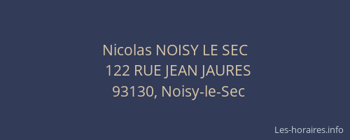 Nicolas NOISY LE SEC
